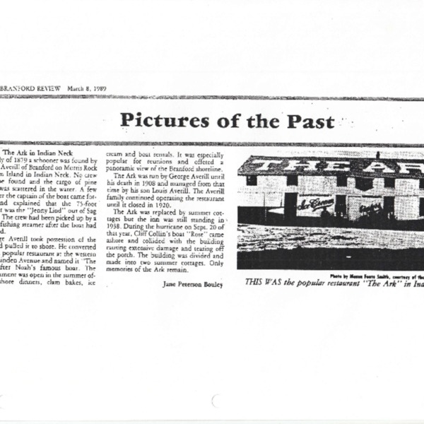 Pictures of the Past: The Ark